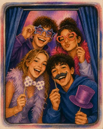 Friends Pile In portrait for a Montreal Bar or Bat Mitzvah