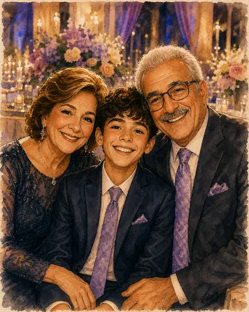 Grandparents and Milestone Child portrait for a Montreal Bar or Bat Mitzvah
