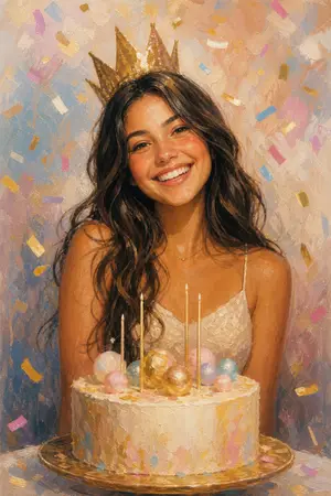 Birthday Confetti Portrait portrait for a Montreal birthday party
